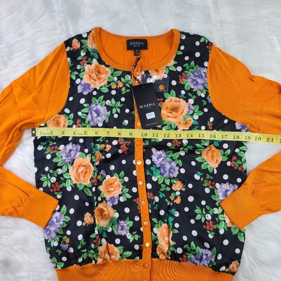 Rondina Etcetera Scoop Neck Cardigan Sweater M - Picture 3 of 8